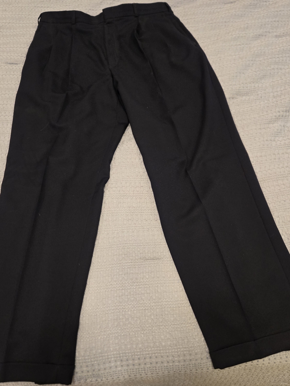 Dockers (Slates) Men Black Pleated Dress Pants Original Fit 38x32